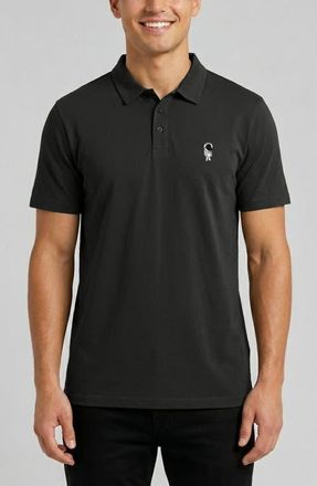 Dalix Astronaut Midweight Short Sleeve Polo Shirt in Charcoal at Nordstrom, Size Xx-Large