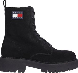 Tommy Jeans Zwarte Veterschoenen voor Vrouwen - Dames - Veterlaarzen - Zwart - 38 EU - Su&egrave;de - Schoenen