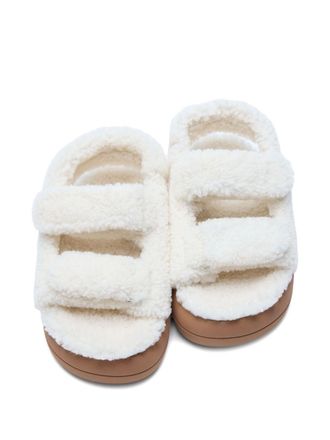 Moon Boot Womens Sandals Shearling White