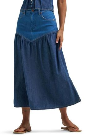 Wrangler Western Tiered Midi Skirt in Lone Rider at Nordstrom, Size X-Large