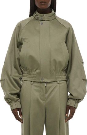 Helmut Lang Cotton Twill Bomber Jacket in Vetiver at Nordstrom, Size X-Large