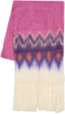 Isabel Marant Amanie Sjaal - Dames - Wintersjaals - Roze - ONE Size - Wol - Accessoires