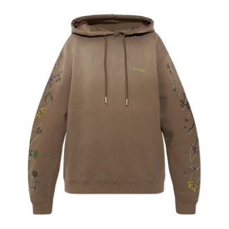 Off-white The Hoodie - Dames - Hoodies - Bruin - XL - Katoen - Hoodies & sweatvesten