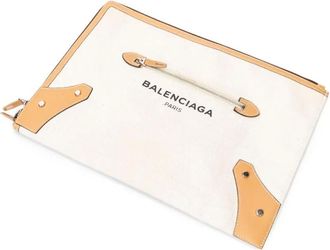 Balenciaga Clutch con zip - Toni neutri