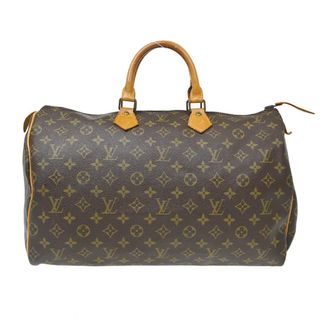 Louis Vuitton Speedy Handbag Monogram Canvas Brown Canvas Handbag (Pre-Owned)