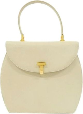Tiffany & Co. Pre-owned Handbags, female, White, Size: ONE SIZE Pre-owned Elegant Top Handle Bag with Flap Closure Classic Design