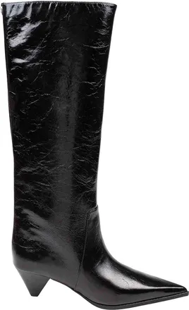 Michael Kors Jayla Kitten Boot In Black Leather