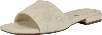 Calvin Klein Womens Traven Flat Sandal, Ivory 150, 2 UK