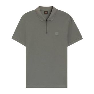 Boss Orange by Hugo Boss BOSS Passer Zip Polo Shirt, Grijs