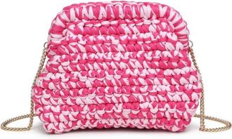 Moda Luxe Raya Clutch In Hot Pink
