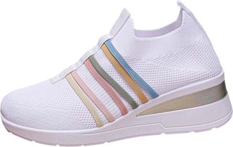 Generic Womens Fashion Cusual Sneakers Lace-Up Casual Shoes Platform Leather Comforble Walking Dad Streetwear Sparkly Wide Fit Trainers for Spring Summer, Hik