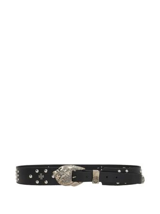 Enfants Riches Deprimes eagle-head studded belt - men - Metal/Leather - 95 - Black