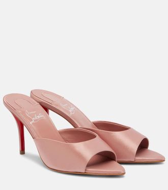 Christian Louboutin Miss Z 80 crepe satin mules