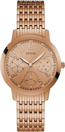 Guess Lattice roestvrijstalen quartz horloge - Dames - Horloges - Bruin - ONE Size - Accessoires