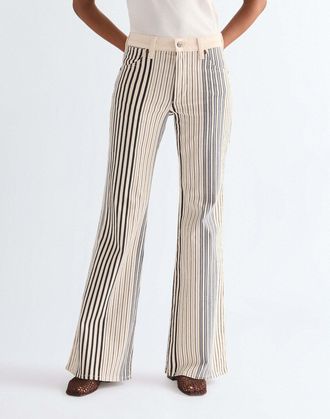 Wrangler Schlagjeans WRANGLER WRANGLER Jeans 70S Flare, Damen, Gr. 28, L&auml;nge 32, beige, Obermaterial: 98% Baumwolle CO. 2% Elasthan EL., Jeans Schlagjeans