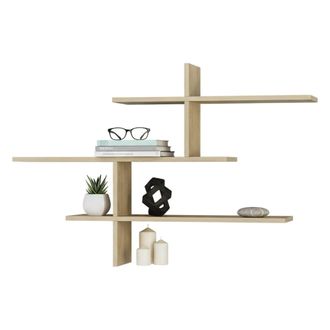 Dmora Dmora - Estanter&iacute;a Dpjac, Estante, Estante De Pared, Estanter&iacute;as Multiusos, 123x22h81 Cm, Roble