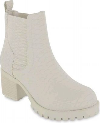 Mia Womens Jonna Python Boots In Ivory