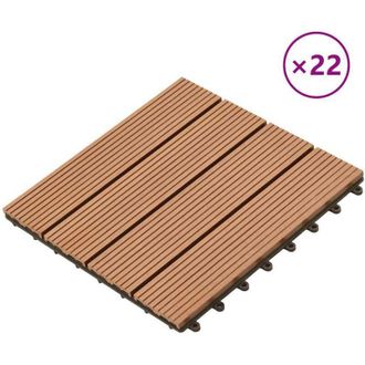 vidaXL Vidaxl - Baldosas De Porche De Wpc 30x30 Cm 2 M&sup2; Marr&oacute;n 22 Unidades