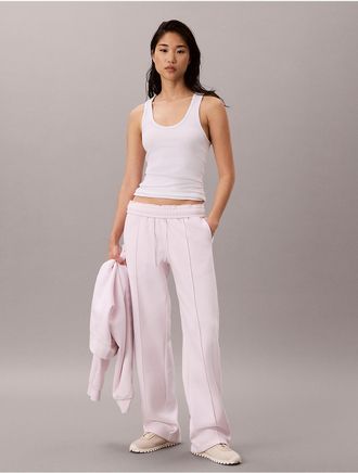 Calvin Klein Jeans Calvin Klein Womens Logo Tape Fleece Sweatpants - Pink - XL
