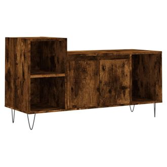 vidaXL Vidaxl - Mueble Para Tv Madera Contrachapada Roble Ahumado 100x35x55 Cm