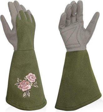 OEM Guantes Para Podar Rosas, Guantes De Trabajo, Guantes, Guantes Resistentes A Las Espinas, Guantes De Jardiner&iacute;a Bordados, Verde
