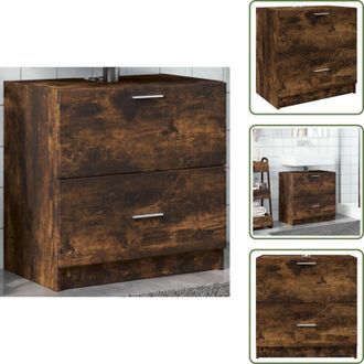 vidaXL Armadio in legno - vidaXL Mobile Lavabo Rovere Fumo 59x37x59 cm in Truciolare - Armadio in truciolato