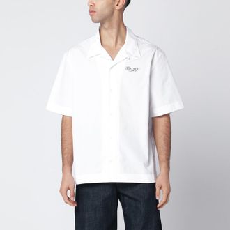 Givenchy White poplin shirt with logo print