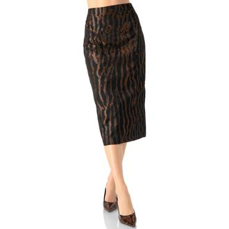 Ivonne Midi Skirt with Back Slit in Black at Nordstrom, Size 4