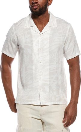 Theory Irving Abstract Button Front Shirt