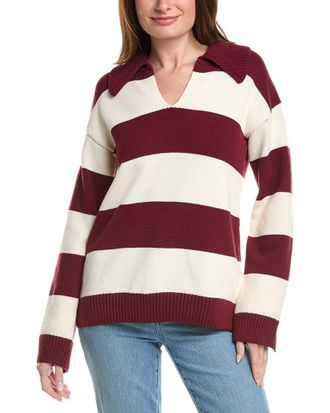 English Factory Stripe Rugby Collared Sweater