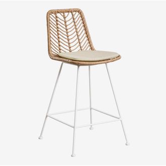 Sklum Taburete Alto De Jard&iacute;n En Rat&aacute;n Sint&eacute;tico Gouda Natural Sklum