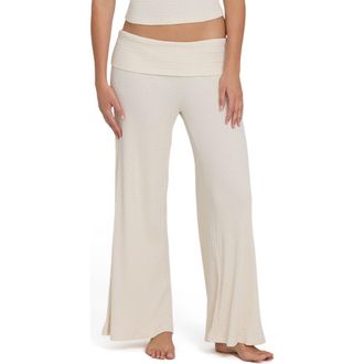 Billabong Sweet Coast Wide Leg Knit Pants in White Cap at Nordstrom, Size X-Small