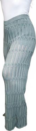 Wishlist Taking A Stroll High-Rise Crochet Pants In Forest