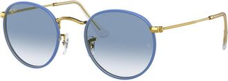 Ray-Ban RB3447JM Round Full Color 91963F Mens Sunglasses Blue Size 50