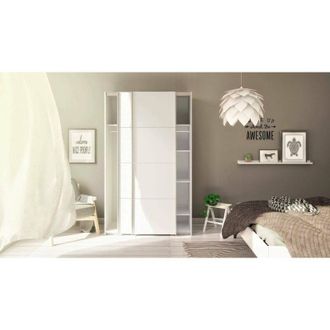 Dmora Armario 2 Puertas Appoline, Muebles De Dormitorio, Vestidor, Armario De Ropa, 122x64 H202 Cm, Blanco - Dmora