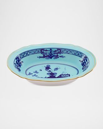 Ginori 1735 Oriente Italiano Iris Deep Oval Serving Bowl