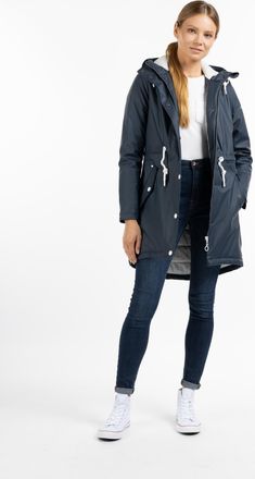 Dreimaster Dreimaster Gewatteerde mackintosh Dames marine