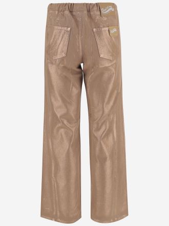 DON'T @ ME Womens Cotton Trousers Beige