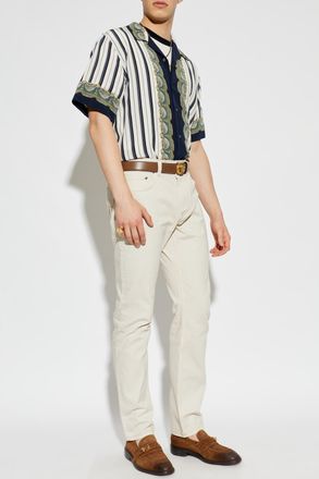 Versace Silk Shirt With The Encore Print, Mens, Multicolour