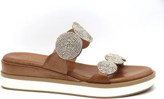 Exé Womens Amanda 349 Wedge Sandal In Nude