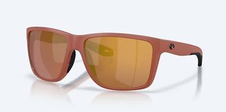 Costa Unisex Broadbill Ii Xl Polarized Sunglasses In Matte Terra Cotta/gold Mirror