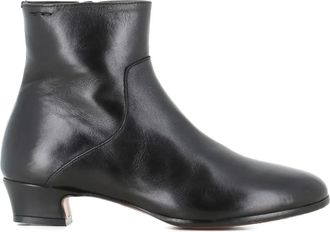 Alexander Hotto 35mm zip-leather ankle boots - women - Leather/Leather/Leather - 38.5 - Black