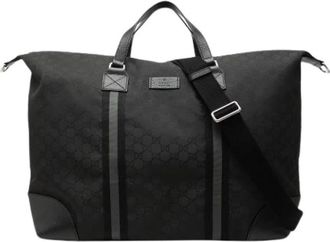 Gucci Pre-owned Travel Bag - unisex - Vintage Weekendtas - Zwart - ONE Size - Leer - Vintage