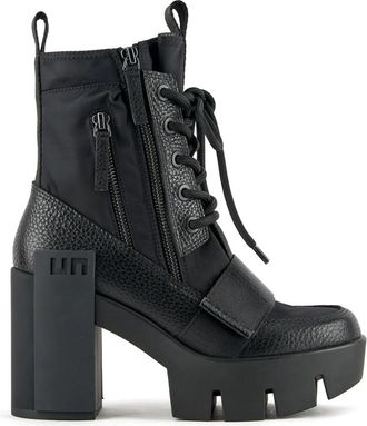United Nude Grip Combat Mid - Dames - Laarzen met Hak - Zwart - 40 EU - Leer - Schoenen