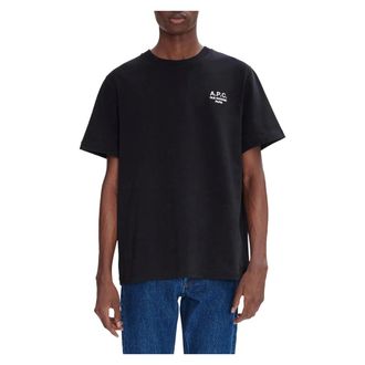 A.P.C. T-Shirts, male, Black, Size: M Maglietta girocollo a maniche corte