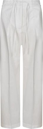 P.A.R.O.S.H. Witte Broeken - Dames - Straight fit broeken - Wit - S - Broeken
