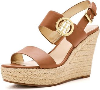 Tommy Hilfiger Kahdy Womens Wedge Shoes Light Brown : 9.5 M, Rubber/Synthetic