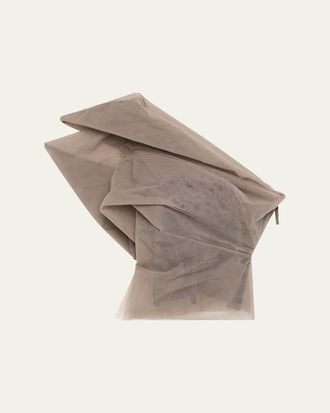 Rick Owens Claudia Sculptural One-Shoulder Tulle Bustier Top