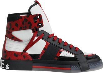 Dolce & Gabbana Portofino High Top Sneakers - Heren - Sneakers - Veelkleurig - 39 EU - Leer - Schoenen