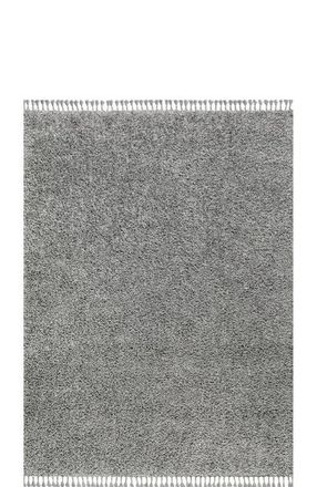 Jonathan Y Designs Mercer Shag Plush Tassel Area Rug in Charcoal at Nordstrom, Size 2Ft 0In X 8Ft 0In